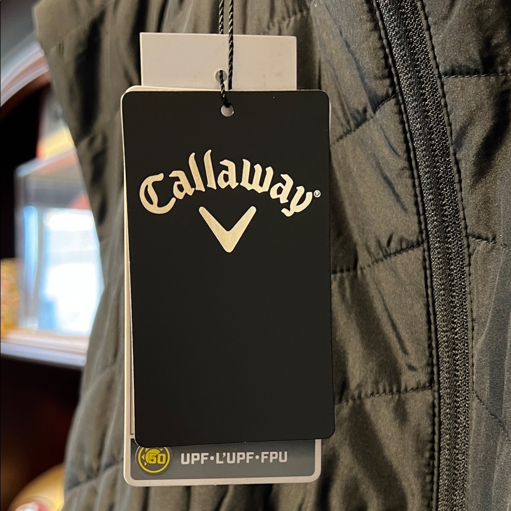 Brand New Callaway Men's Black Quilted Lightweight Sun Protection UPF Golf Vest! - Picture 4 of 12
